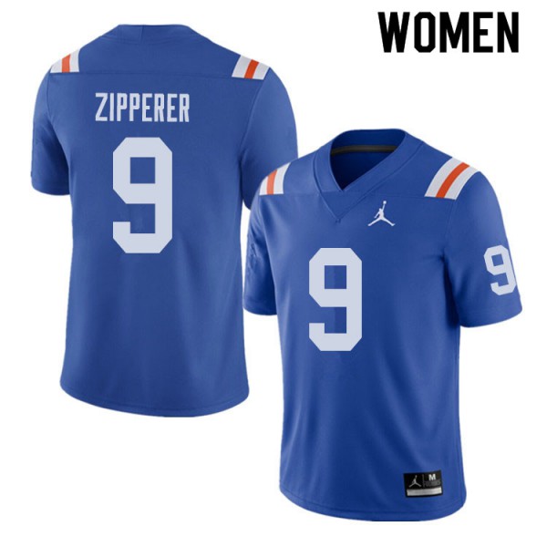 Jordan Brand Women #9 Keon Zipperer Florida Gators Throwback Alternate College Football Jerseys